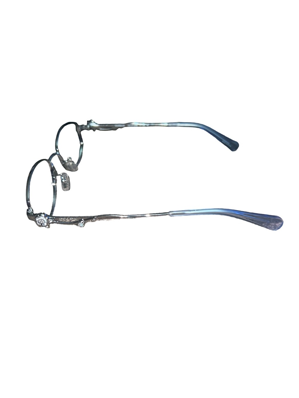 Coach Eyeglasses Frames HC 5145 B 9001 Shiny Silver Tea Rose Eyewear Collection - Picture 2 of 7